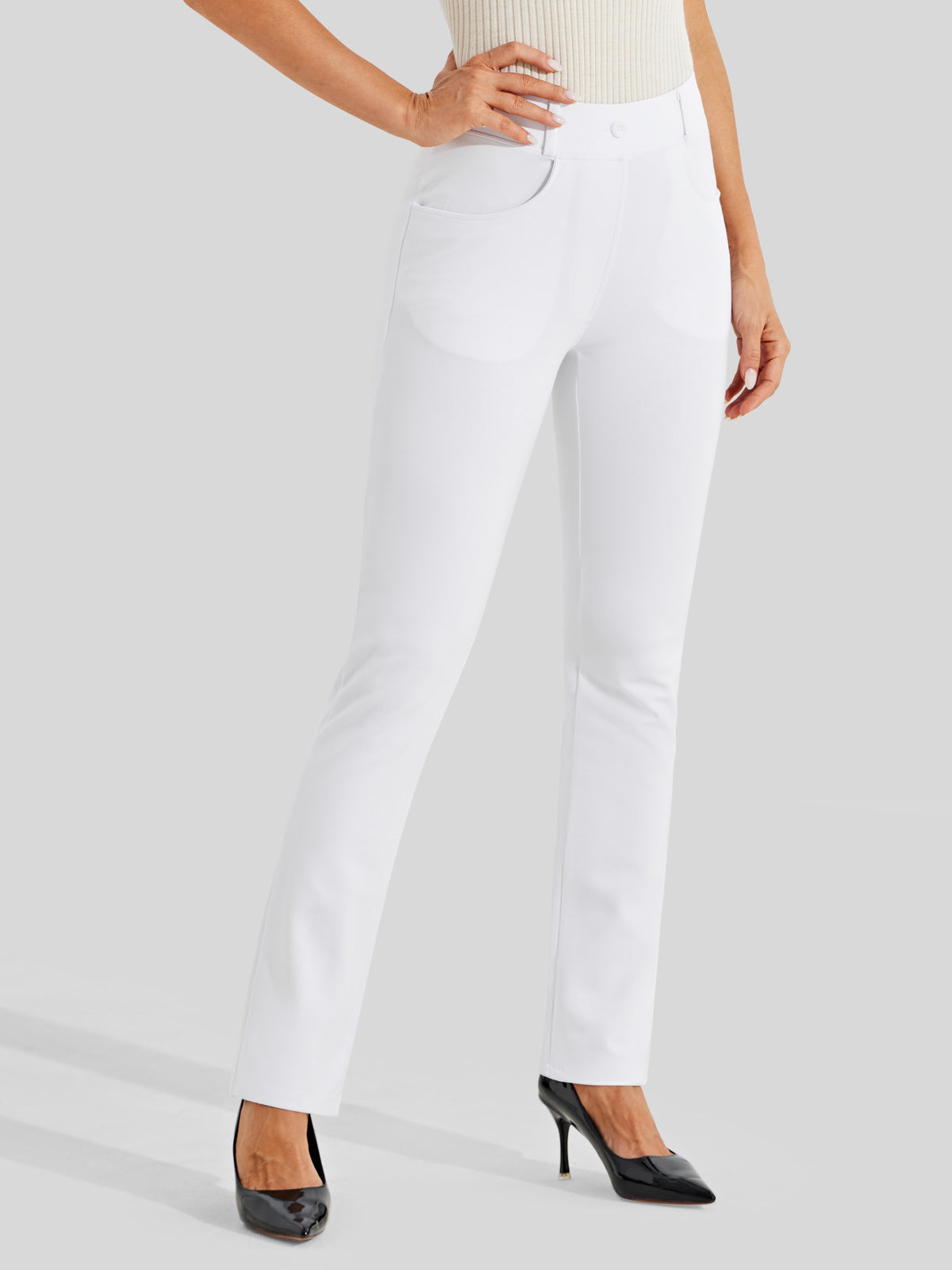 Women's Straight Leg Yoga Dress Pants