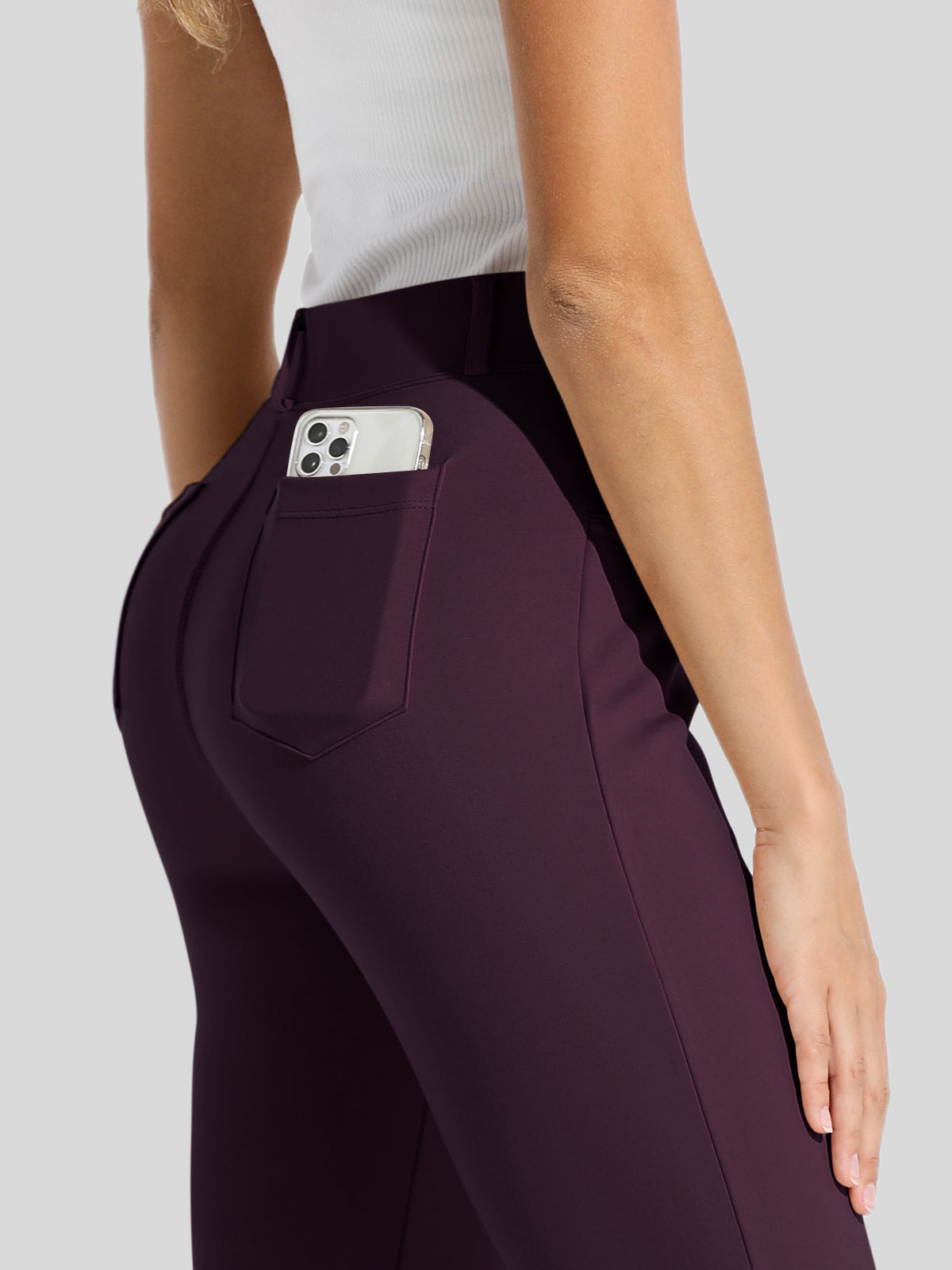 Women's Straight Leg Yoga Dress Pants Petite