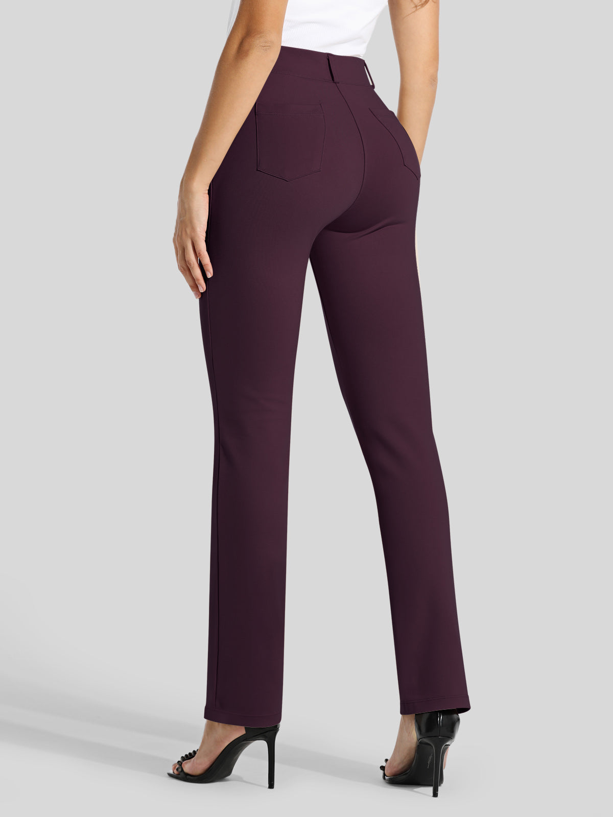 Women's Straight Leg Yoga Dress Pants Petite
