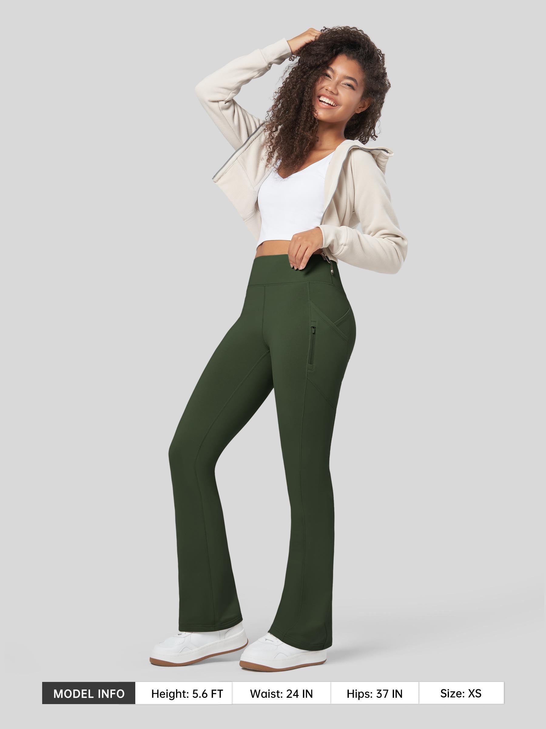 Women's Fleece Bootcut Yoga Pants