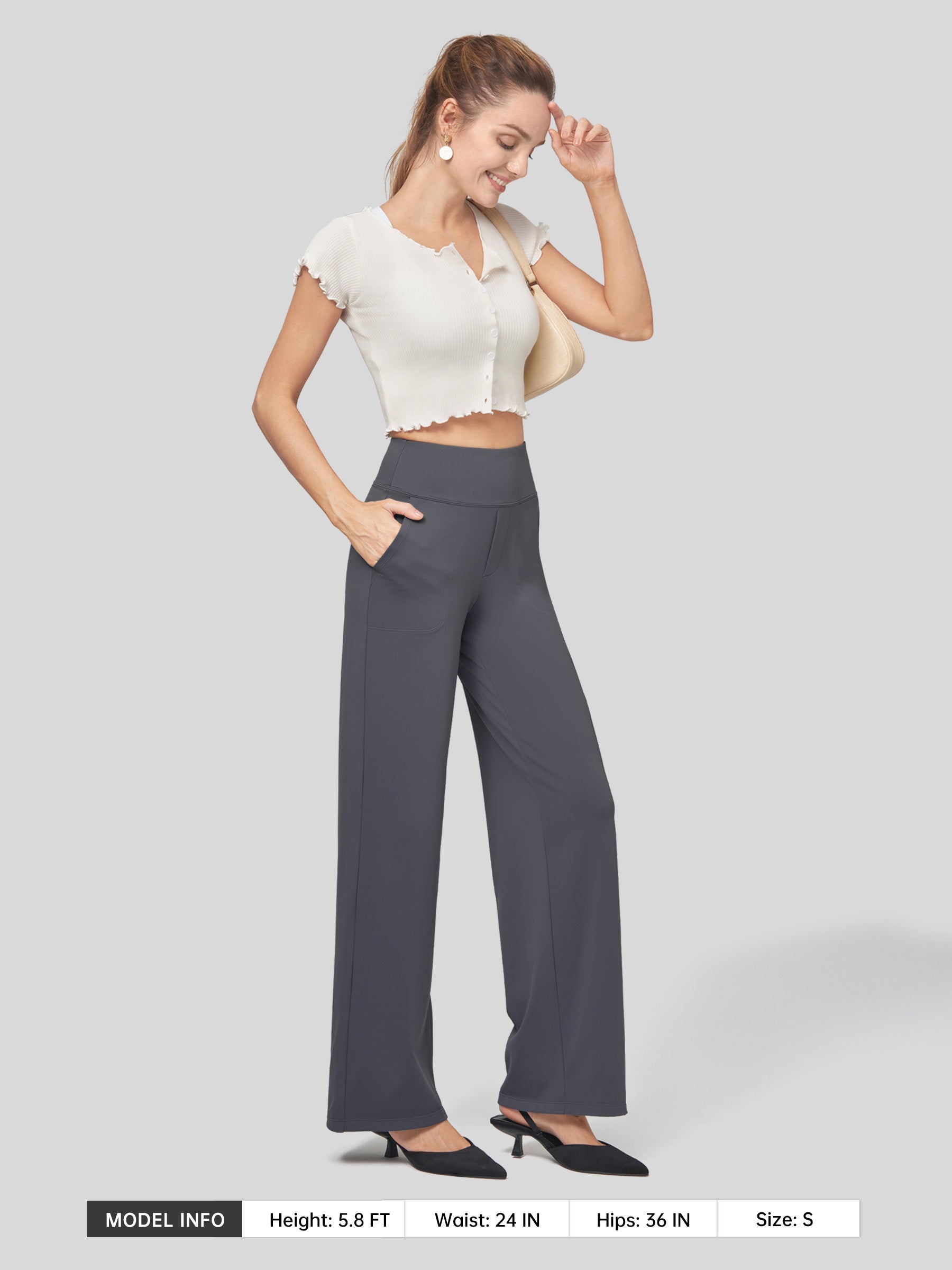Women's High Rise Yoga Dress Pants