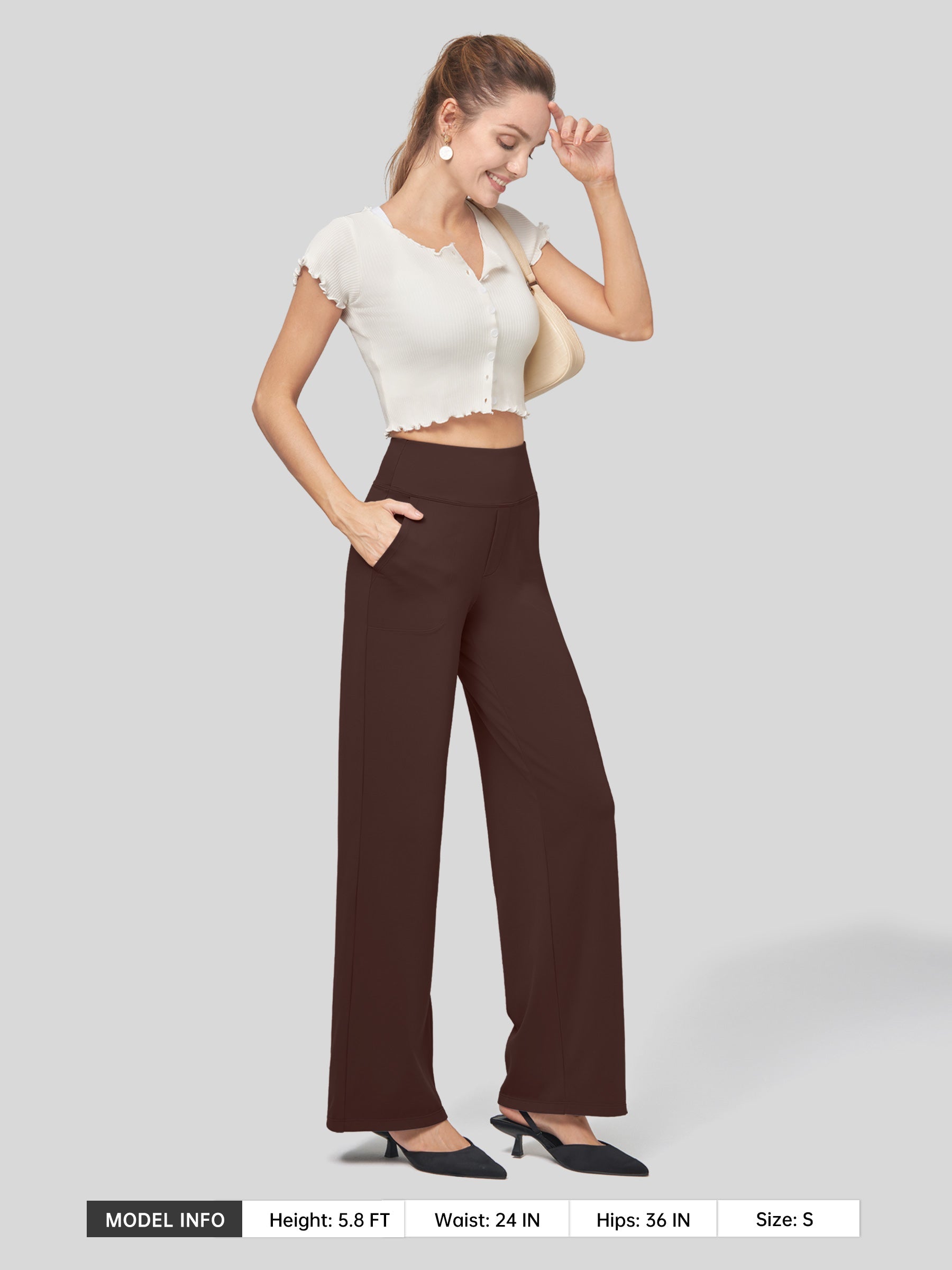 Women's High Rise Yoga Dress Pants