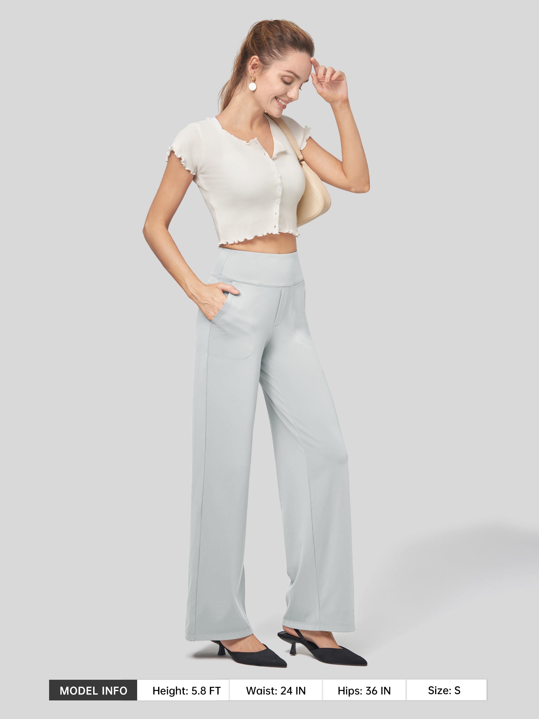 Women's High Rise Yoga Dress Pants
