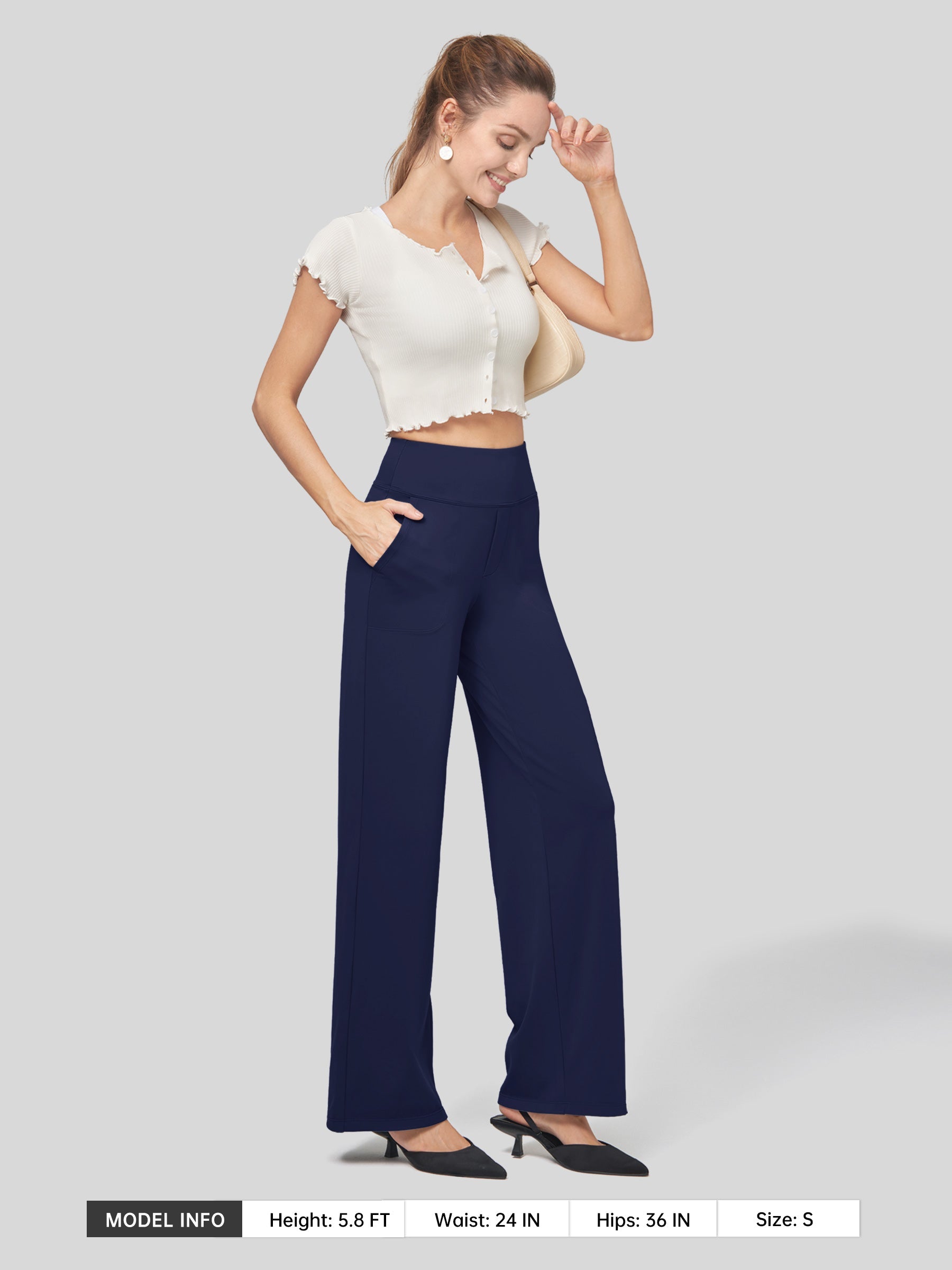 Women's High Rise Yoga Dress Pants