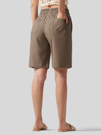 Women's Cotton Linen Easy Bermuda Shorts 10 Inch