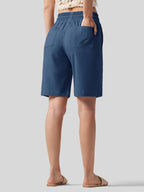 Women's Cotton Linen Easy Bermuda Shorts 10 Inch