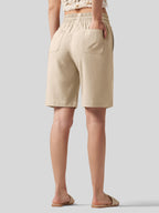 Women's Cotton Linen Easy Bermuda Shorts 10 Inch