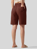 Women's Cotton Linen Easy Bermuda Shorts 10 Inch