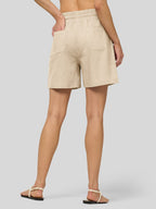 Women's Cotton Linen Easy Bermuda Shorts 5 Inch