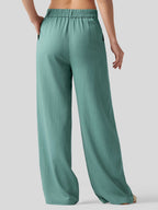 Women's Cotton Linen Wide-Leg Pants