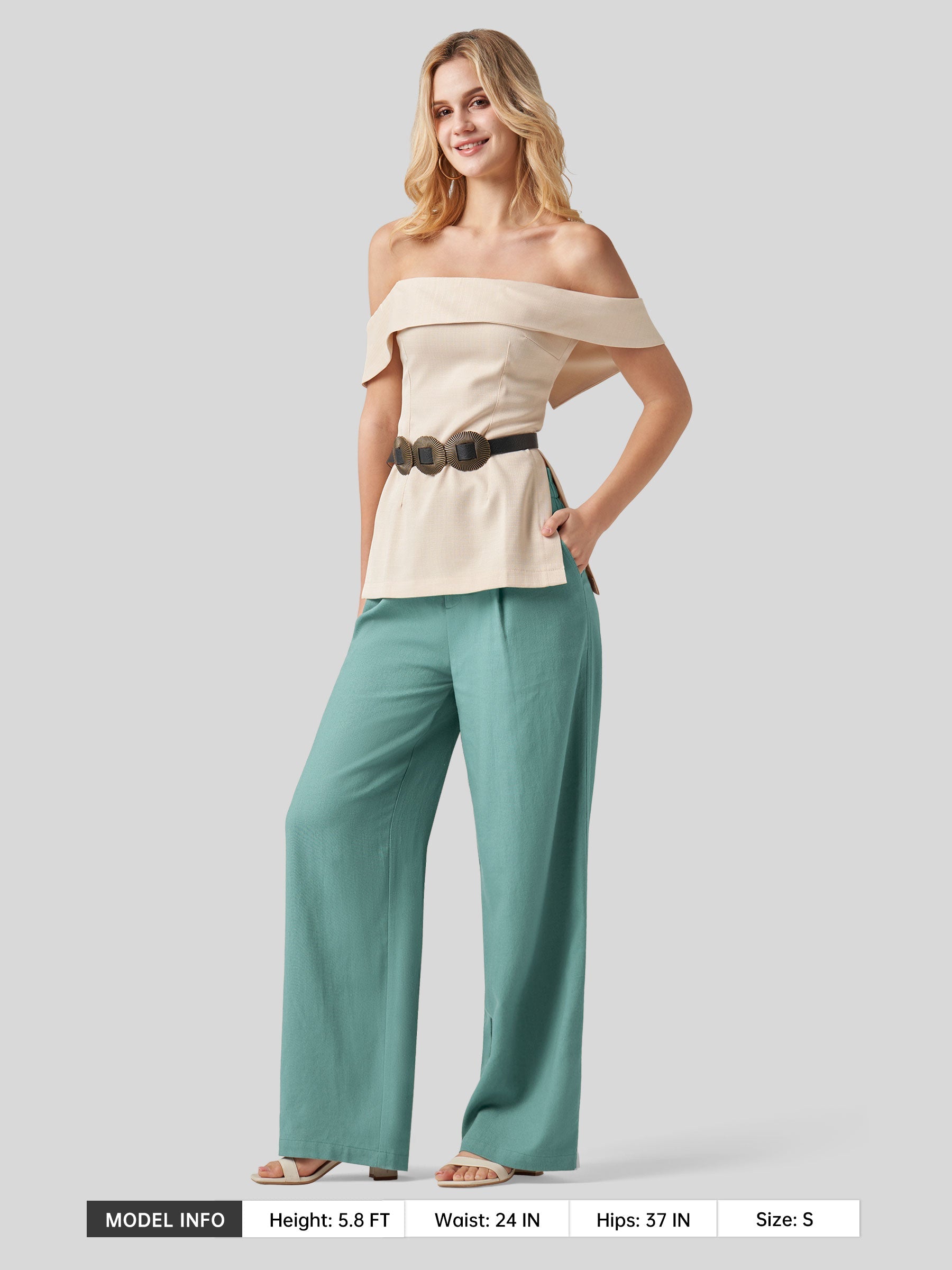 Women's Cotton Linen Wide-Leg Pants