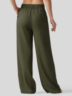 Women's Cotton Linen Wide-Leg Pants