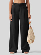 Women's Cotton Linen Wide-Leg Pants