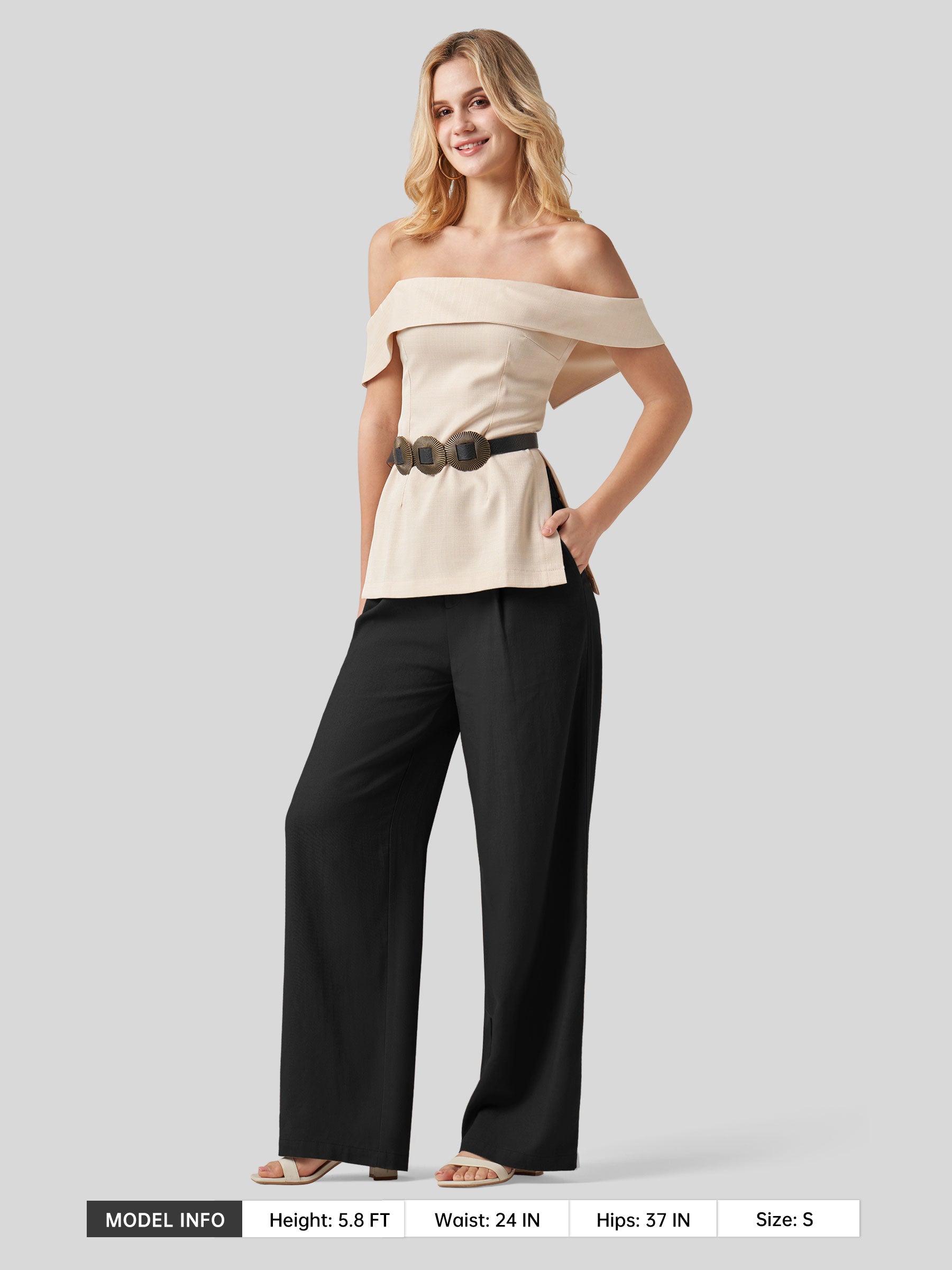 Women's Cotton Linen Wide-Leg Pants