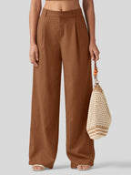 Women's Cotton Linen Wide-Leg Pants