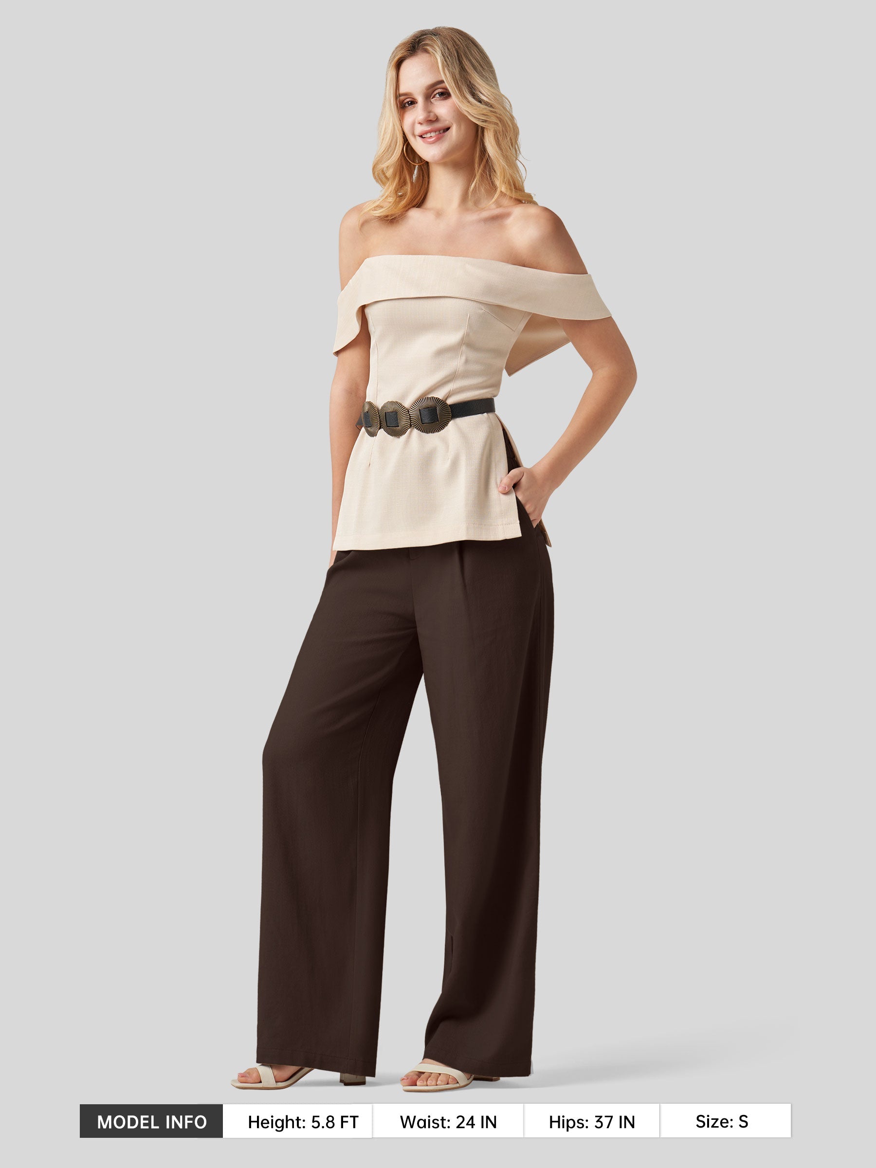 Women's Cotton Linen Wide-Leg Pants