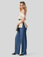 Women's Cotton Linen Wide-Leg Pants