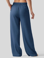 Women's Cotton Linen Wide-Leg Pants