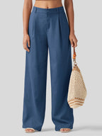 Women's Cotton Linen Wide-Leg Pants