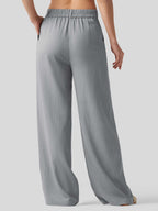 Women's Cotton Linen Wide-Leg Pants