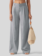 Women's Cotton Linen Wide-Leg Pants