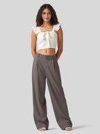 Women's Cotton Linen Wide-Leg Pants