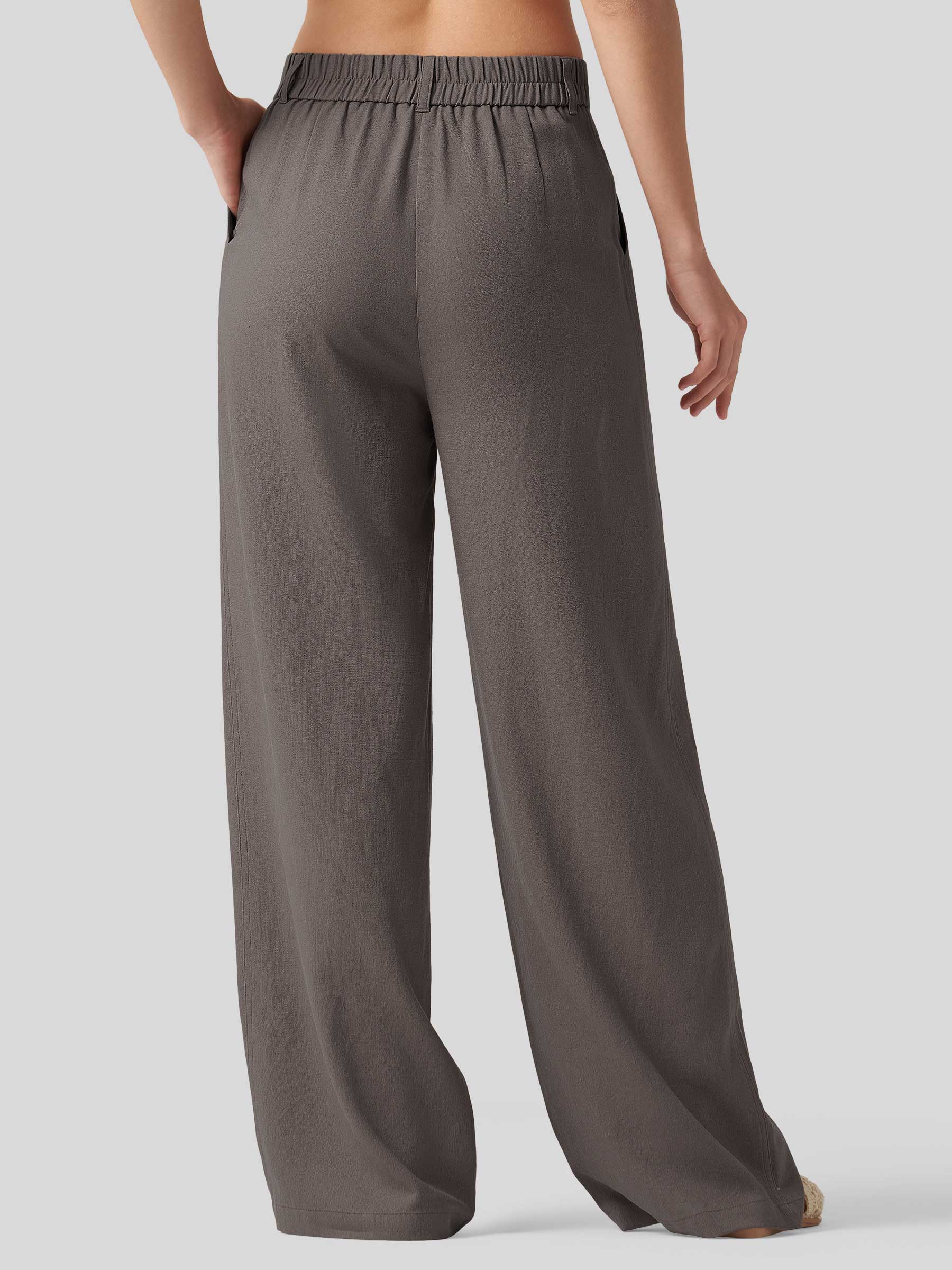 Women's Cotton Linen Wide-Leg Pants