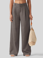 Women's Cotton Linen Wide-Leg Pants