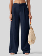 Women's Cotton Linen Wide-Leg Pants