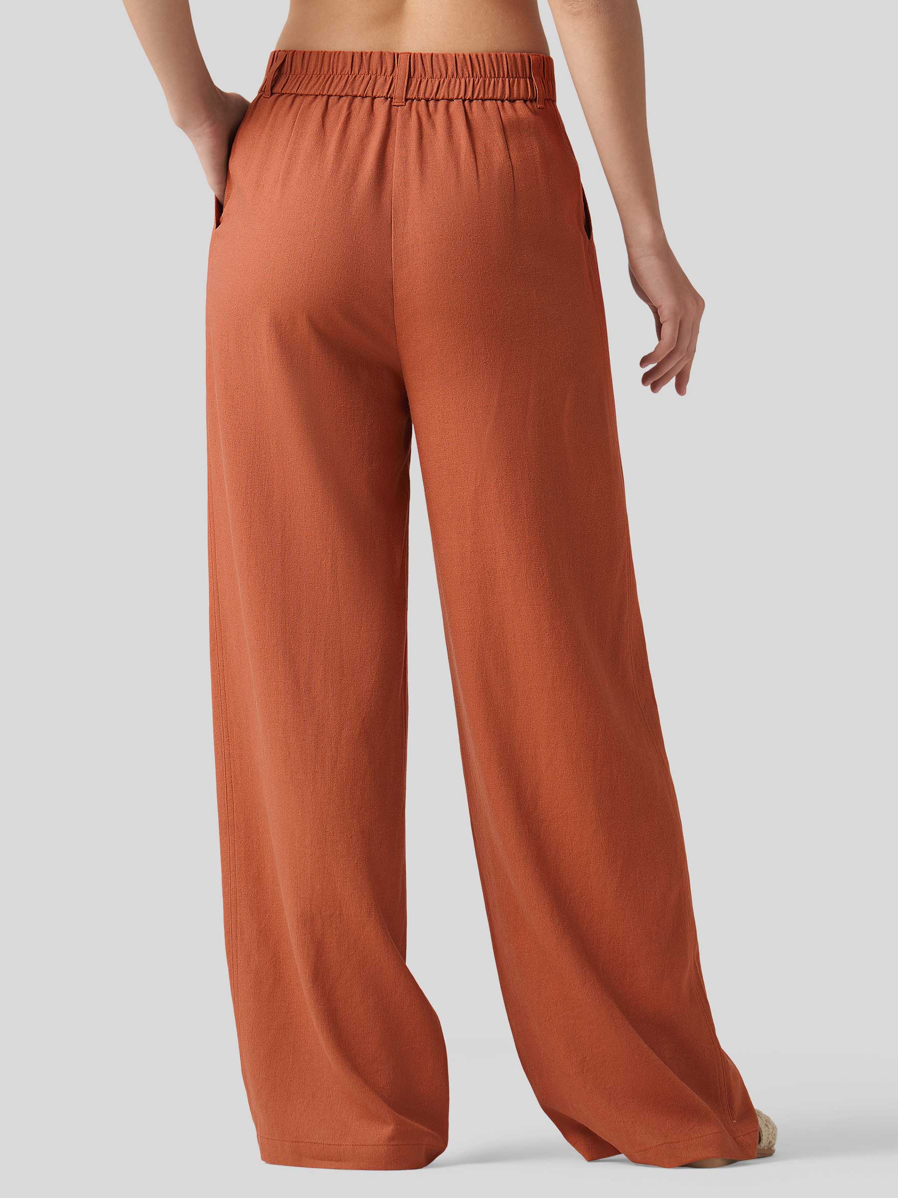 Women's Cotton Linen Wide-Leg Pants