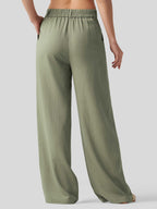 Women's Cotton Linen Wide-Leg Pants
