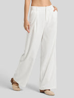 Women's Cotton Linen Wide-Leg Pants