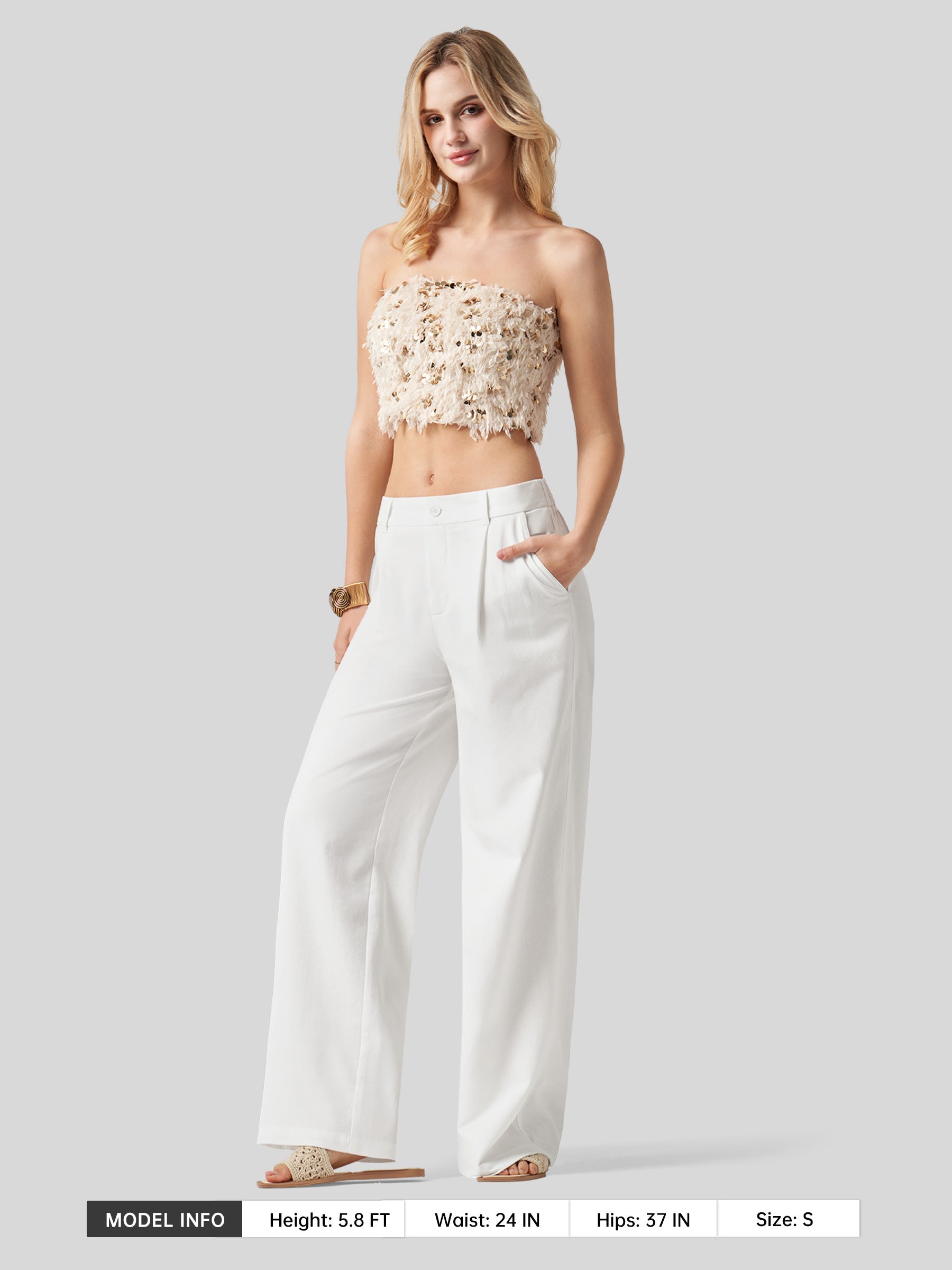 Women's Cotton Linen Wide-Leg Pants