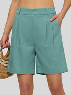 Women's Cotton Linen Bermuda Shorts