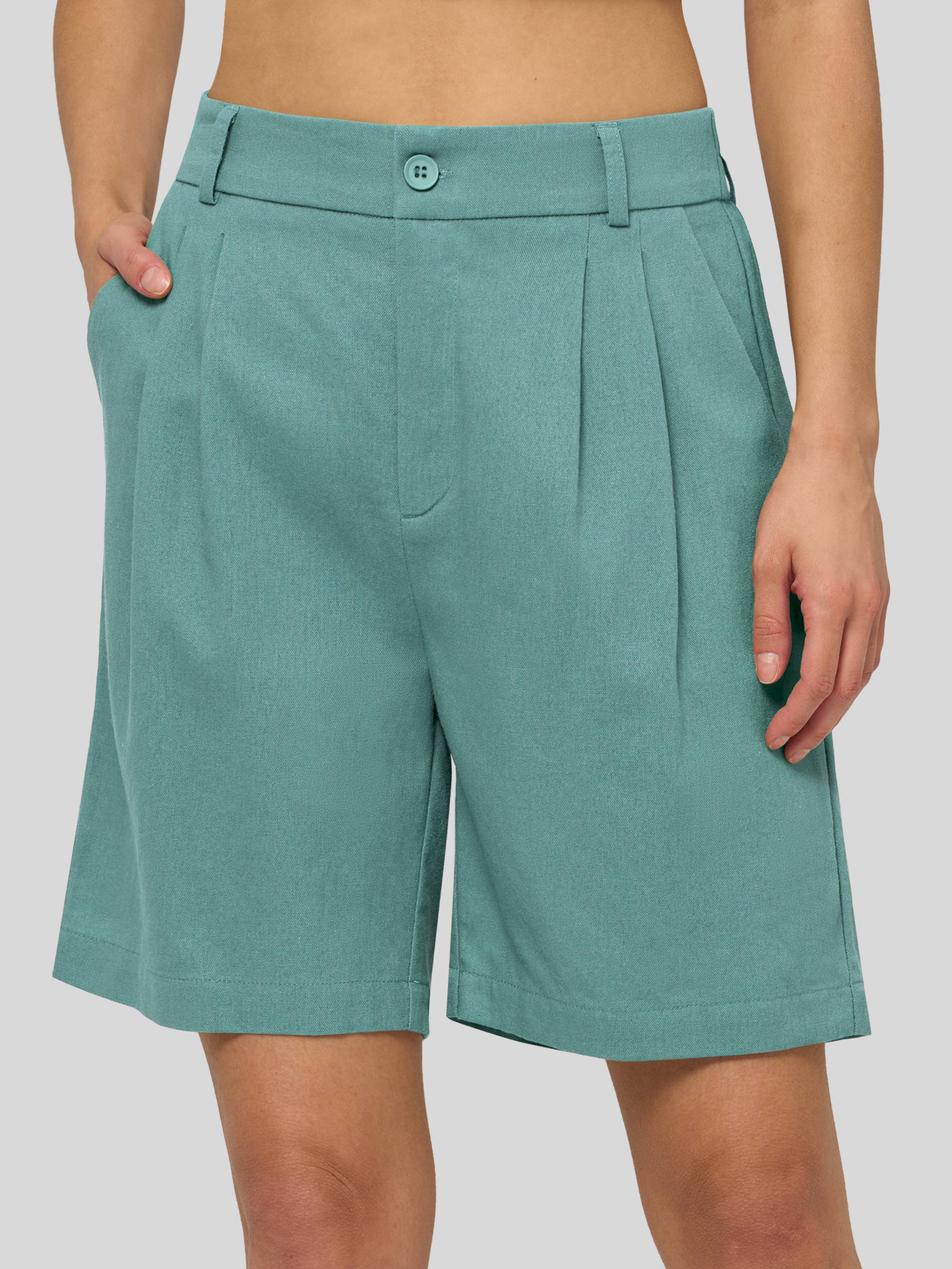 Women's Cotton Linen Bermuda Shorts