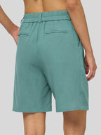 Women's Cotton Linen Bermuda Shorts