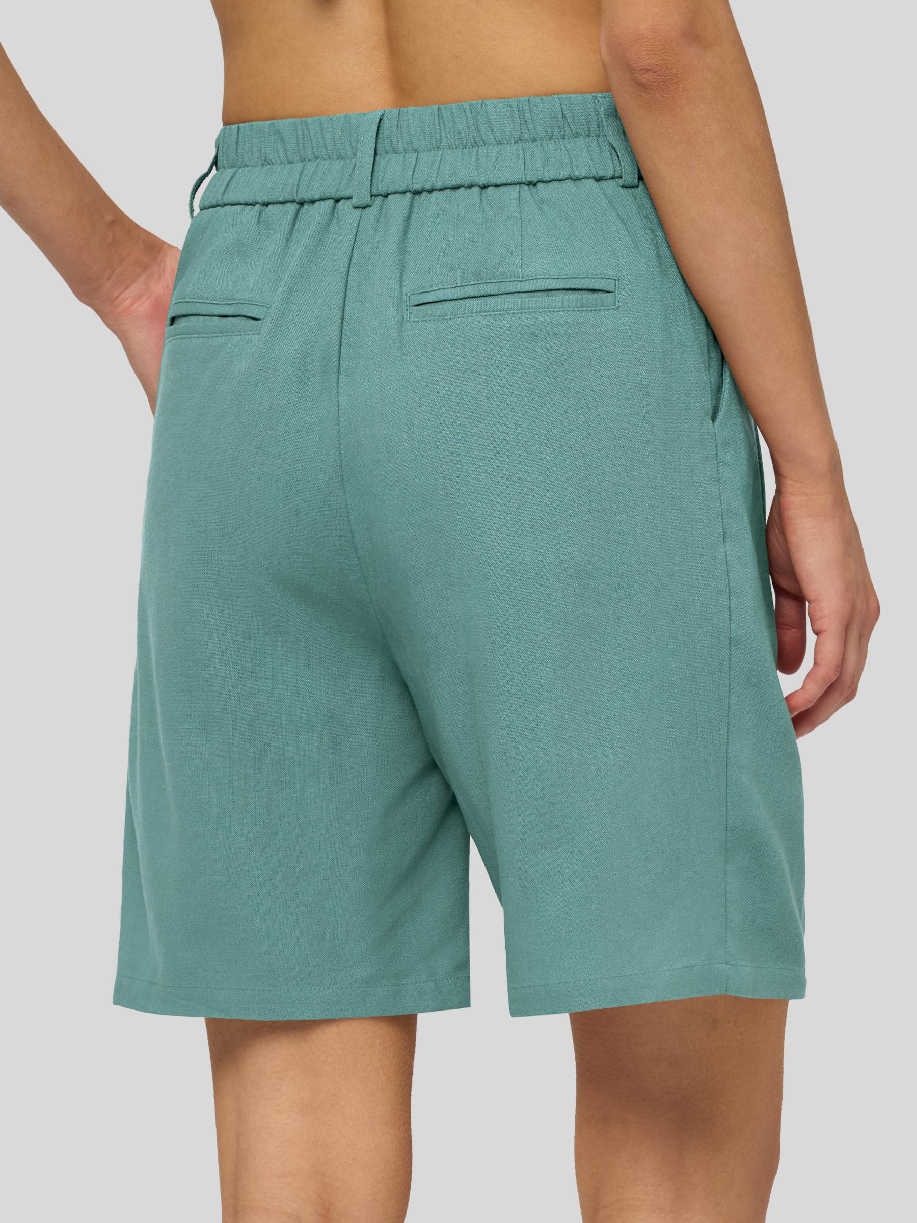 Women's Cotton Linen Bermuda Shorts
