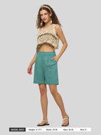 Women's Cotton Linen Bermuda Shorts