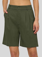 Women's Cotton Linen Bermuda Shorts