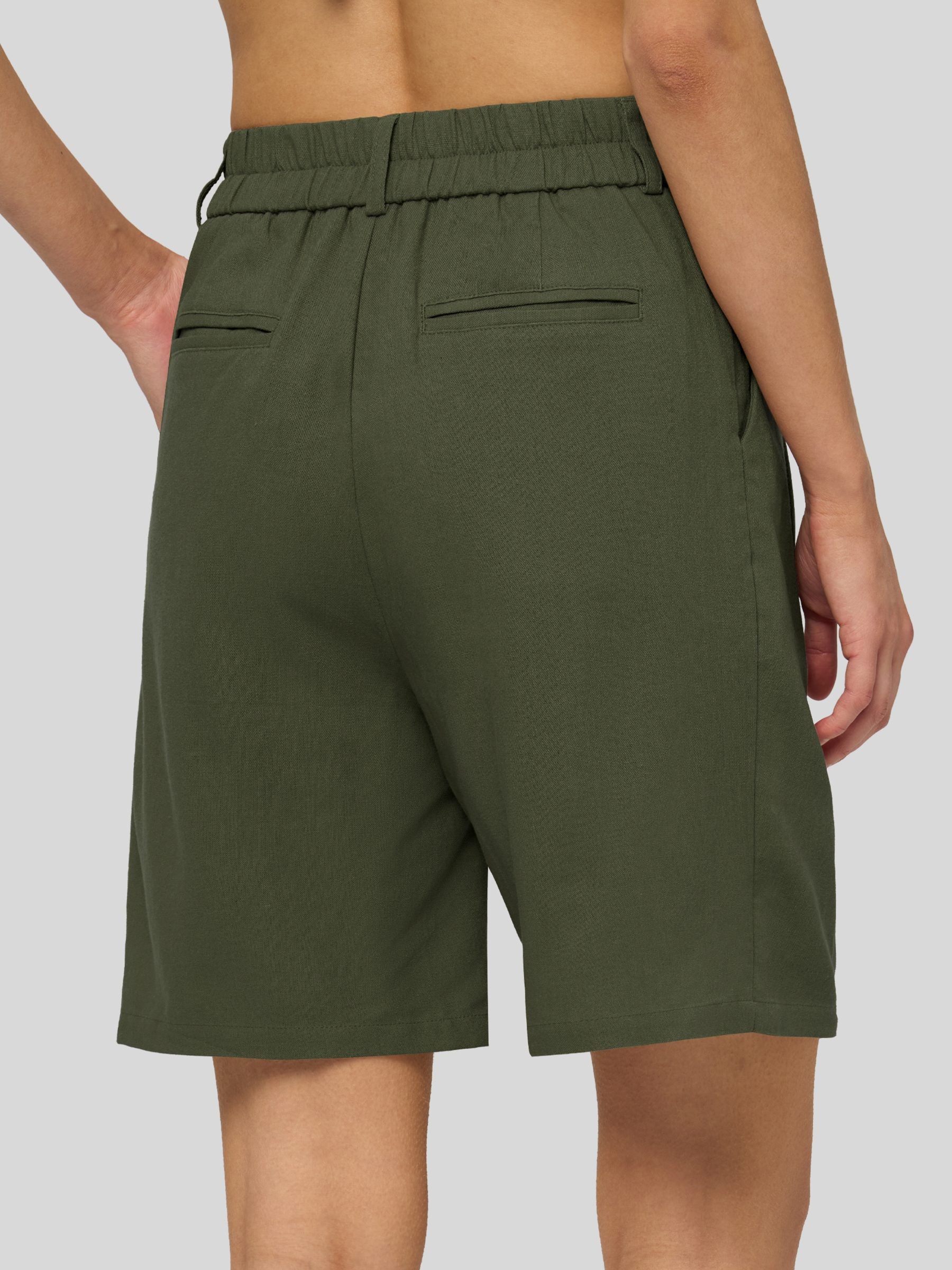 Women's Cotton Linen Bermuda Shorts