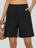 Women's Cotton Linen Bermuda Shorts