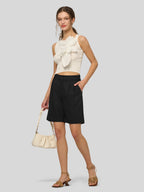 Women's Cotton Linen Bermuda Shorts