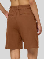 Women's Cotton Linen Bermuda Shorts
