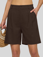 Women's Cotton Linen Bermuda Shorts