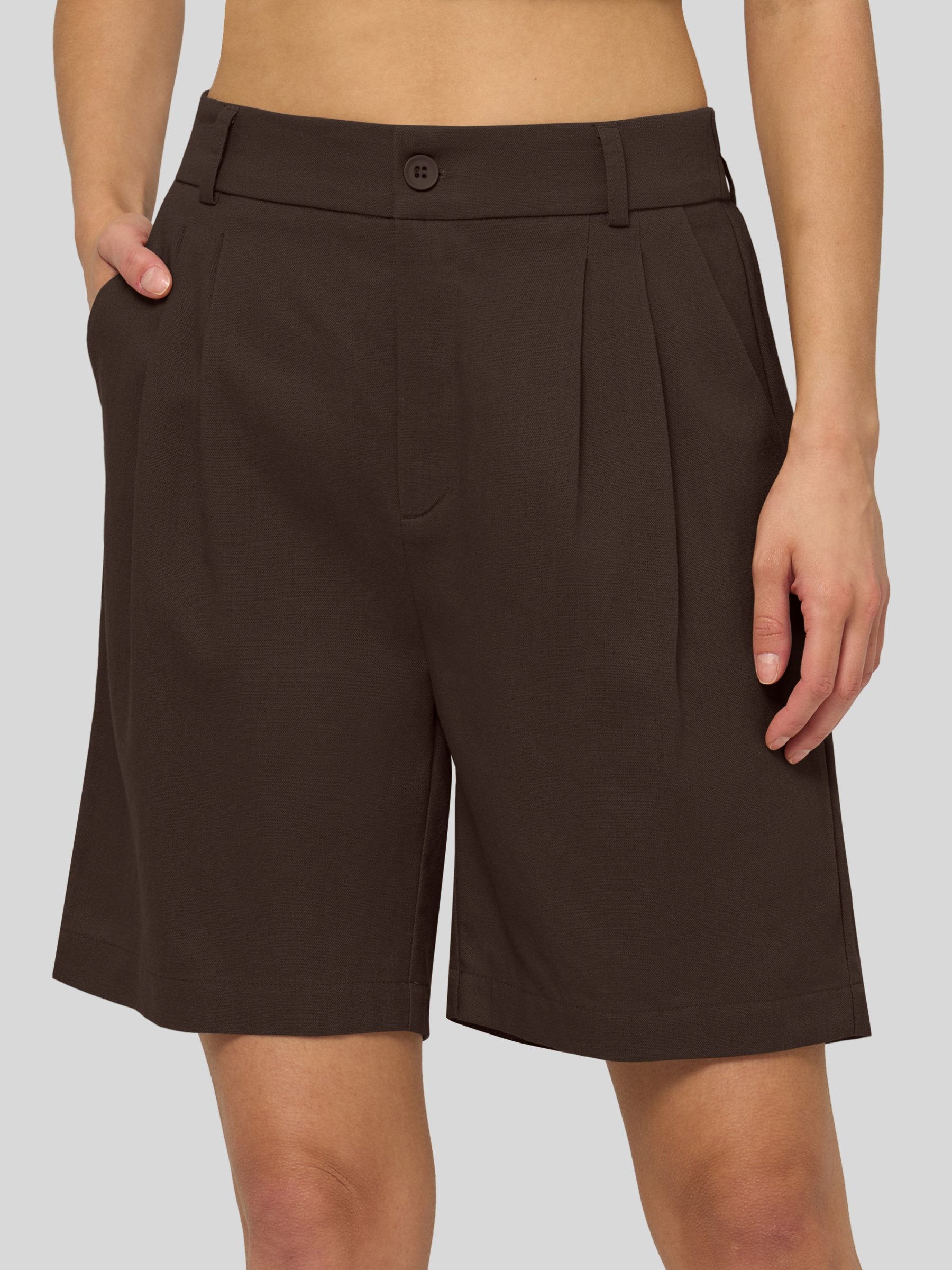 Women's Cotton Linen Bermuda Shorts