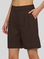 Women's Cotton Linen Bermuda Shorts