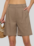 Women's Cotton Linen Bermuda Shorts