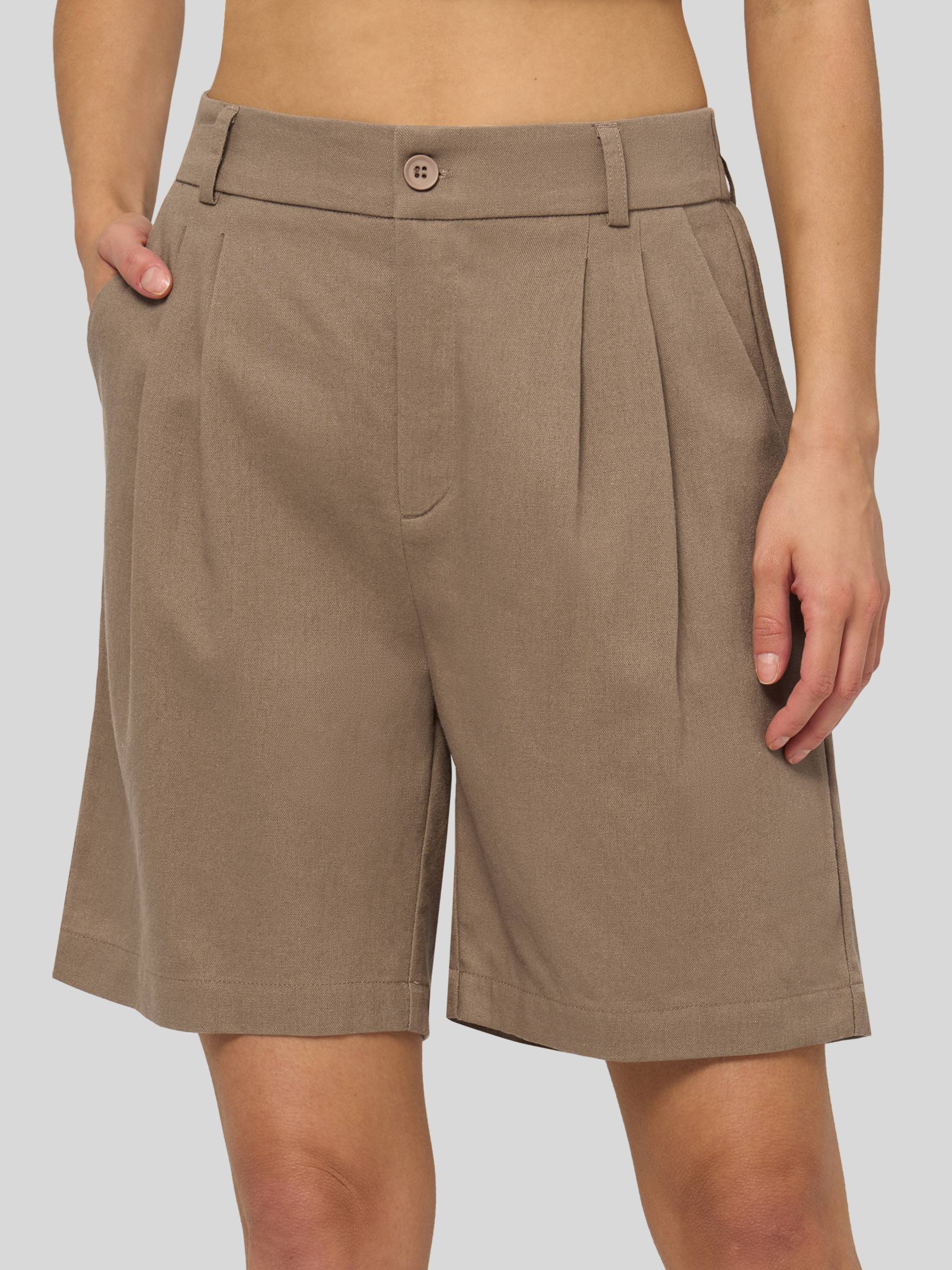 Women's Cotton Linen Bermuda Shorts