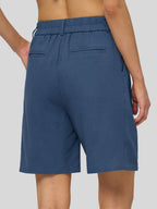 Women's Cotton Linen Bermuda Shorts