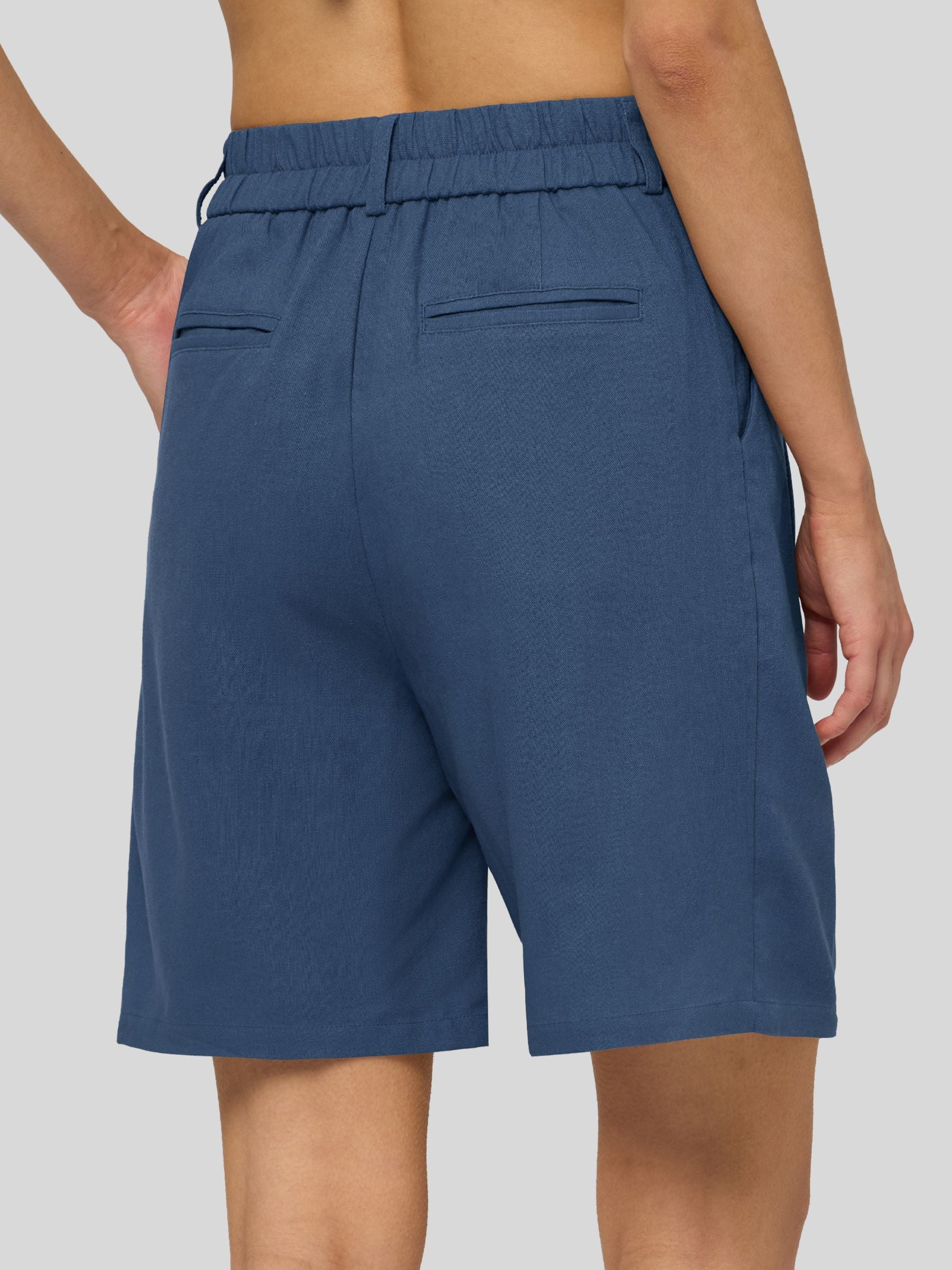Women's Cotton Linen Bermuda Shorts